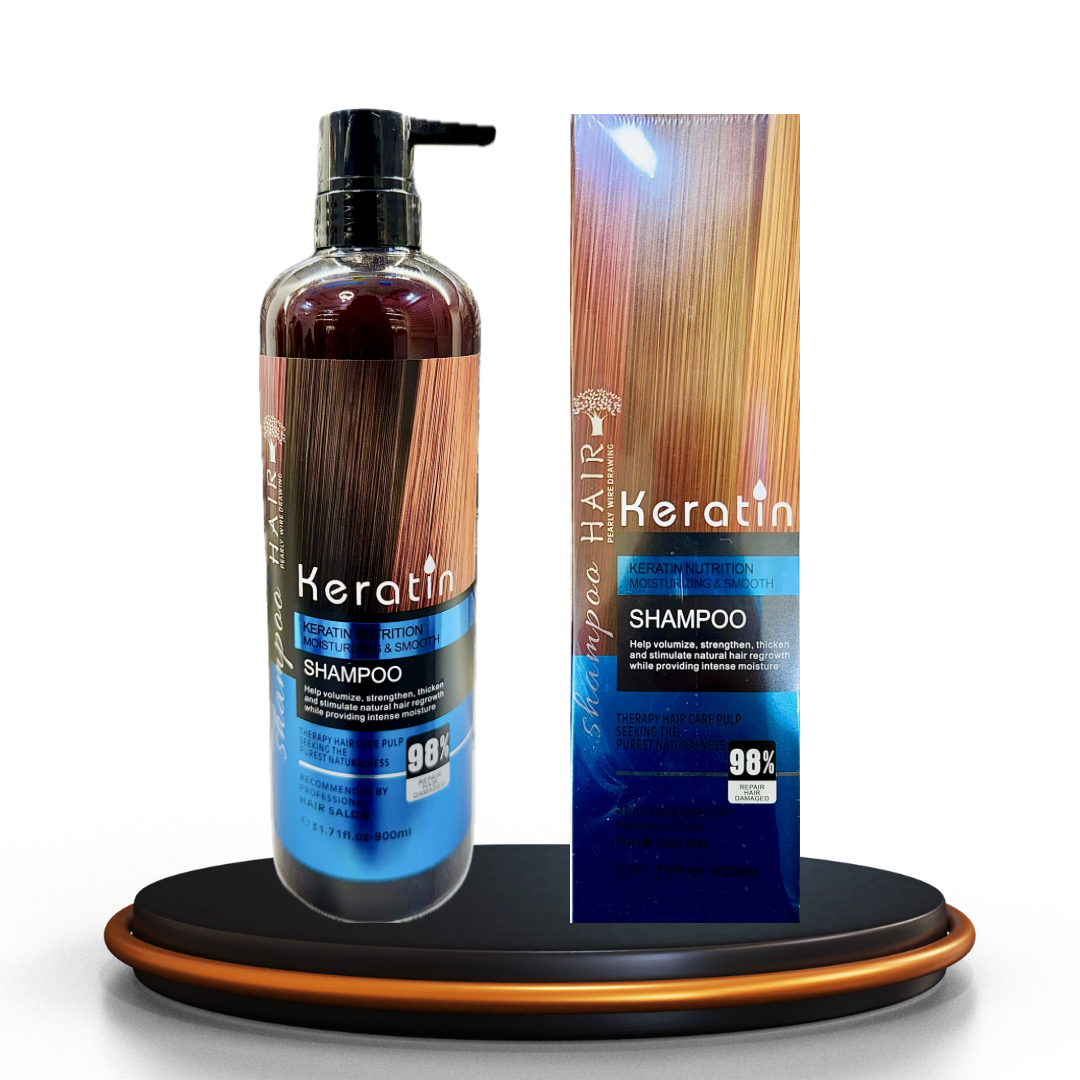 Keratin Nutrition Shampoo – Moisturizing & Smooth | 98% Natural | 900ml