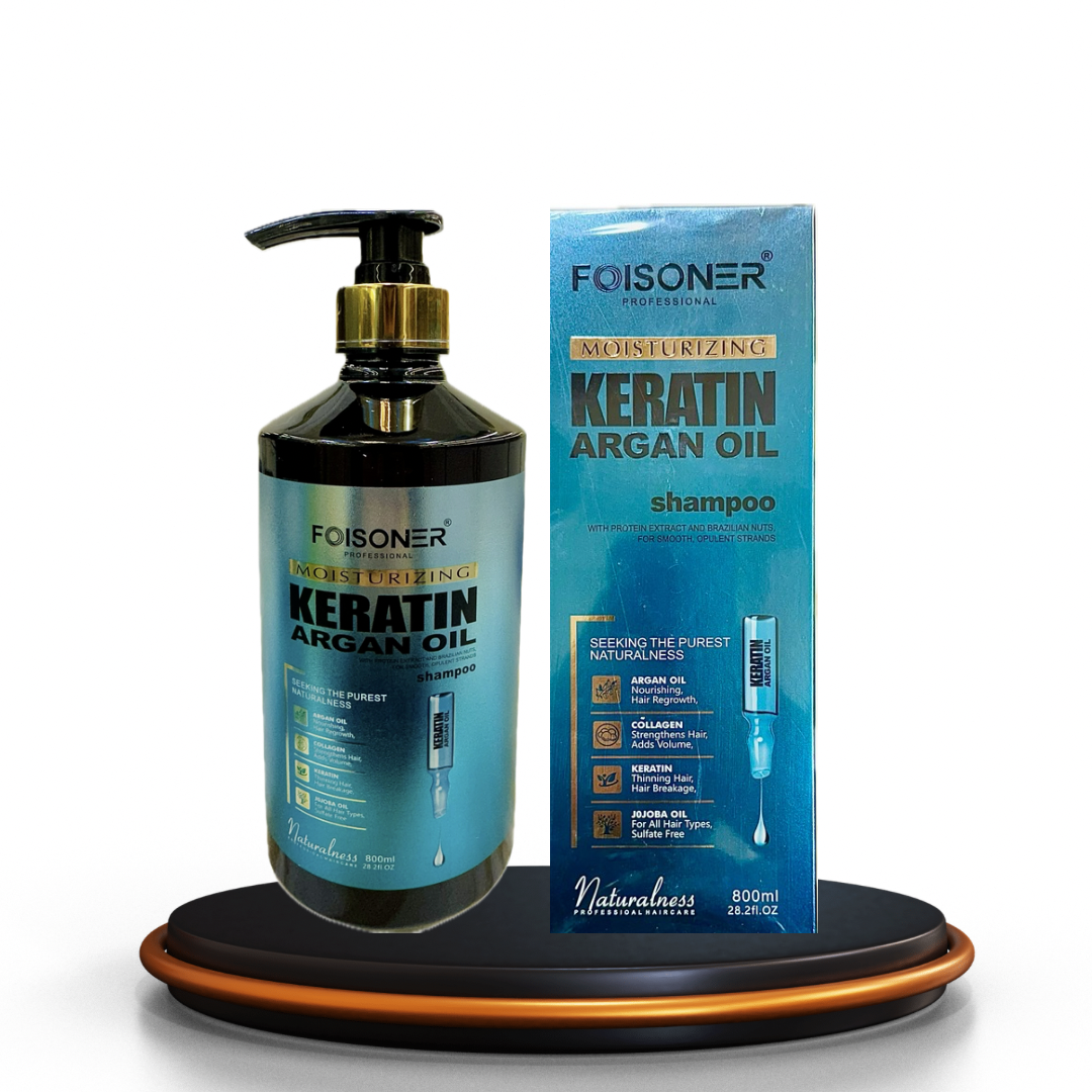 FOISONER Keratin Argan Oil Shampoo – Deep Moisturizing & Repair Formula