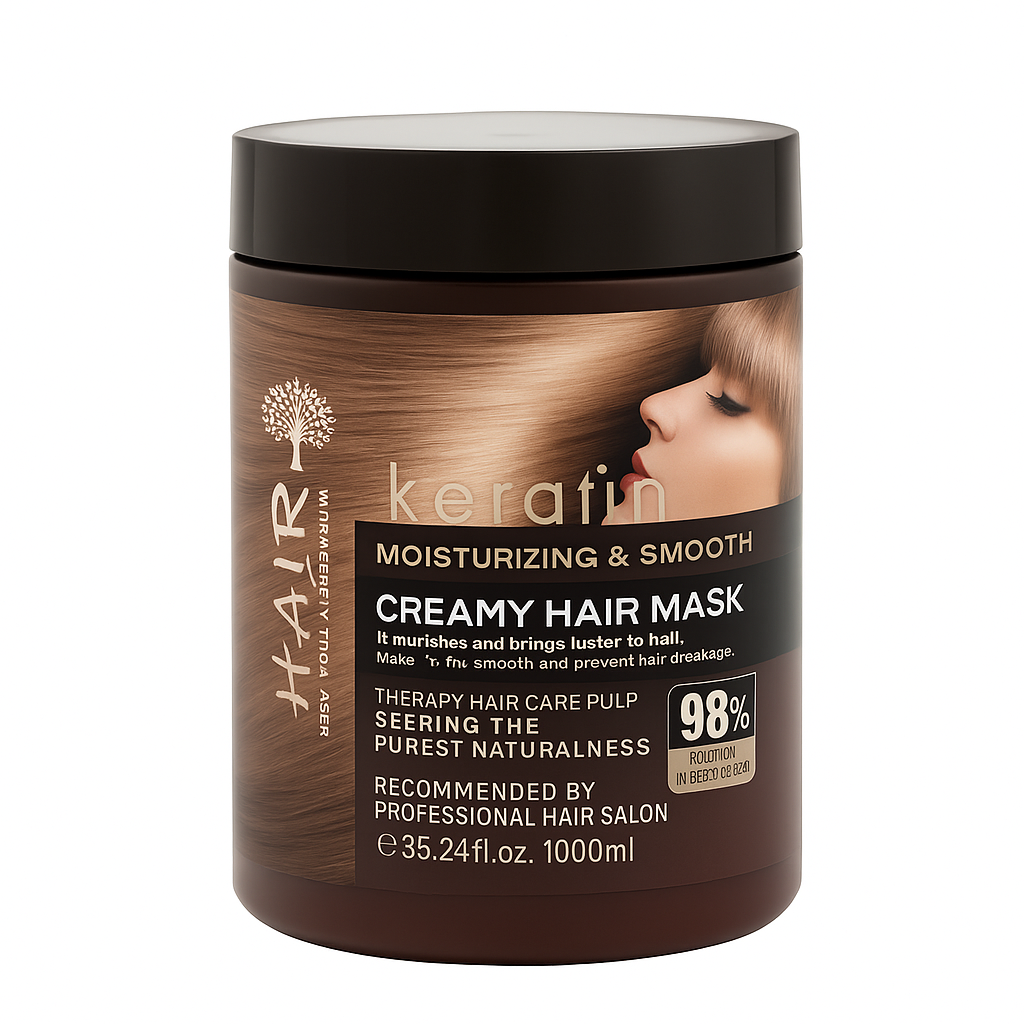 Keratin Creamy Hair Mask – Moisturizing & Smooth (1000ml)