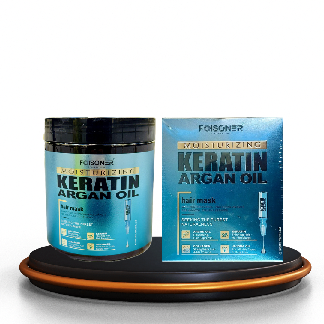 FOISONER Keratin Argan Oil Hair Mask – Deep Moisturizing Repair Treatment (1000ml)