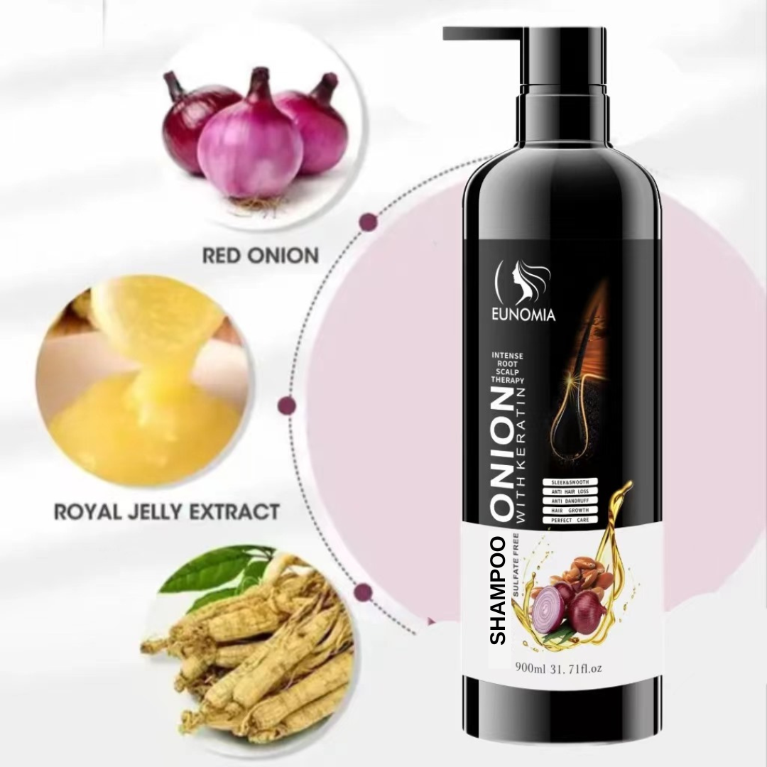 EUNOMIA Onion Shampoo with Keratin – Intense Root Scalp Therapy