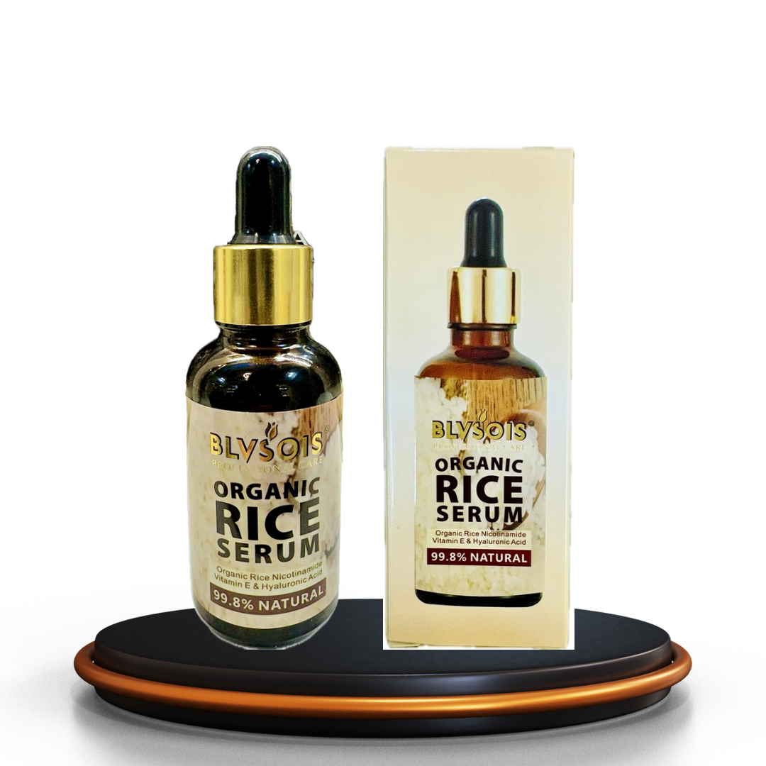 BLVSOIS Organic Rice Serum – 99.8% Natural | With Niacinamide, Vitamin E & Hyaluronic Acid | Skin Brightening & Hydrating